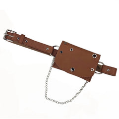 JNKET Women Waist Pack PU Leather Chain Waist Bag Messenger Bags