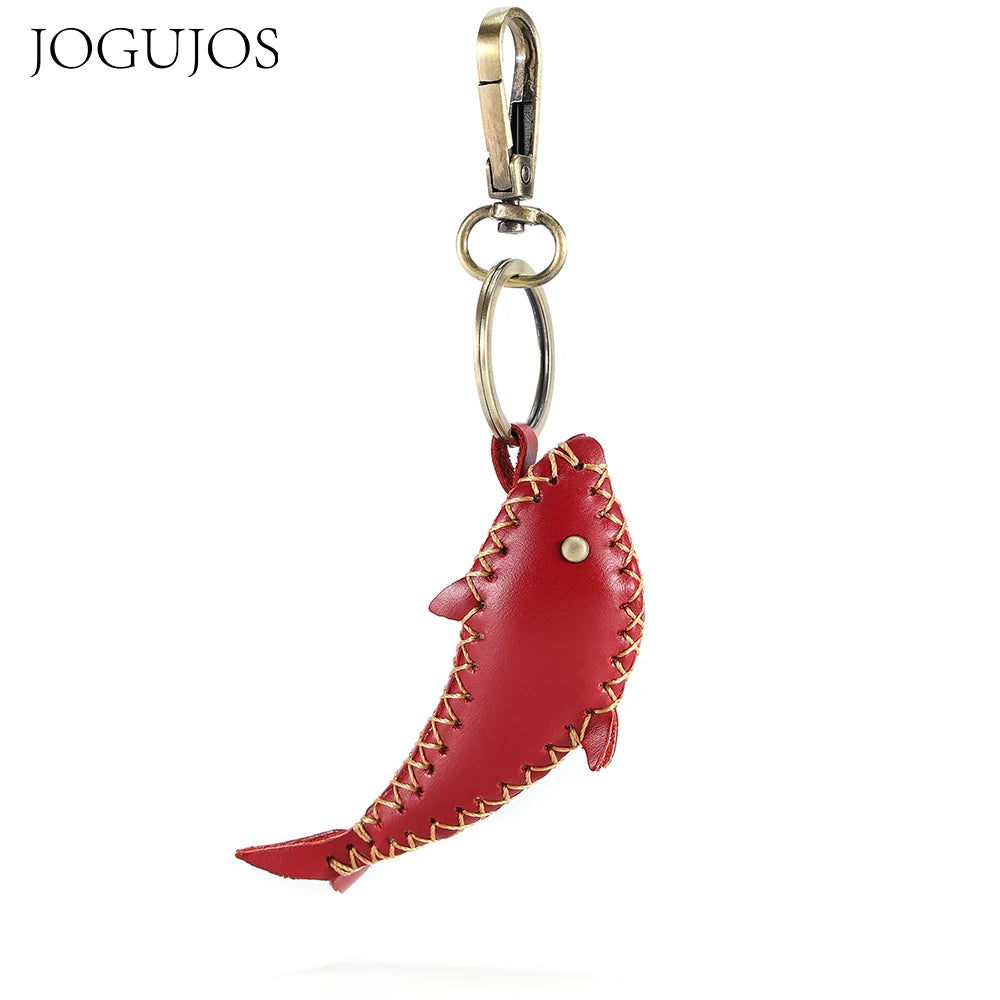 Leather Dolphin Keychain for Car Home Decor
