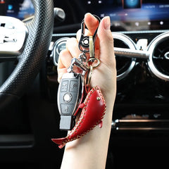 Leather Dolphin Keychain for Car Home Decor