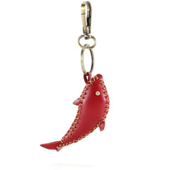 Leather Dolphin Keychain for Car Home Decor