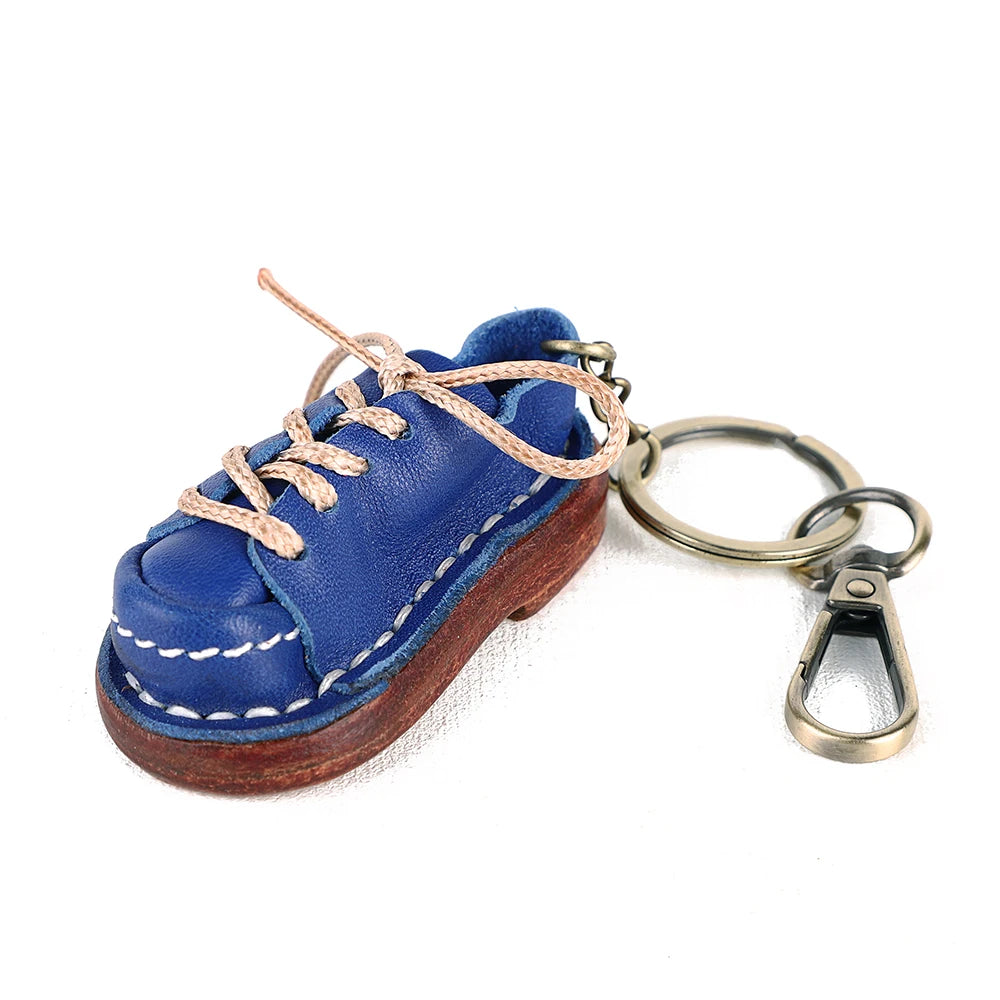 Leather Mini Shoe Keychain Decorations Men Women Shoes Keyring Pendant