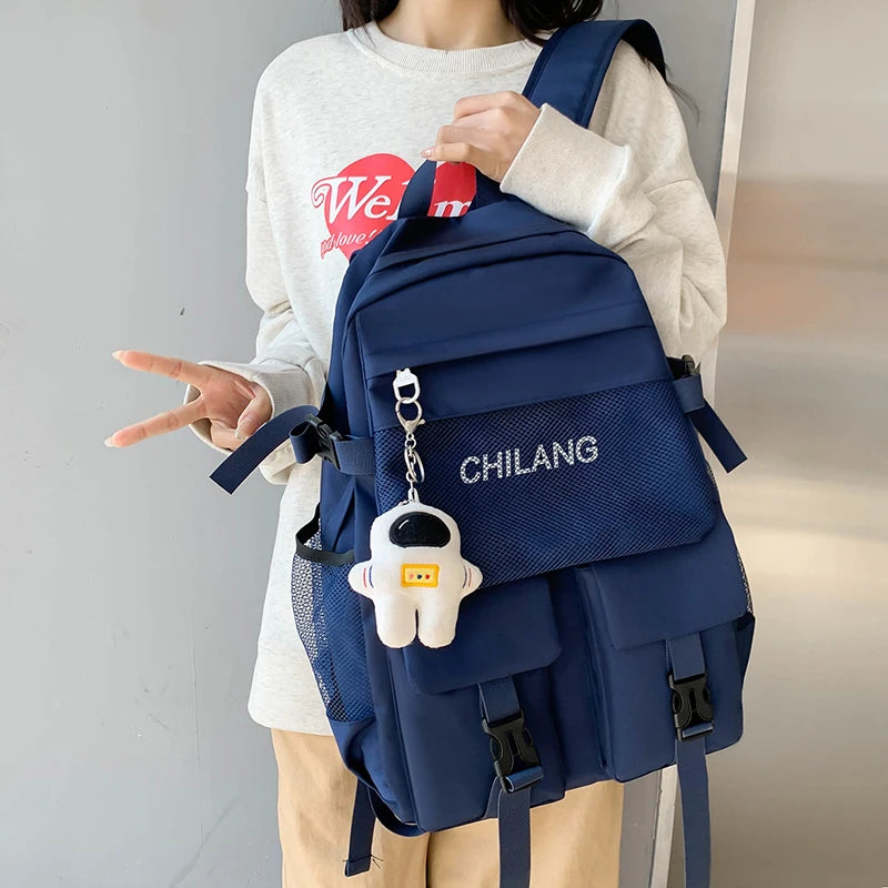 Waterproof Harajuku Girl Laptop Backpack College School Bag Mochila