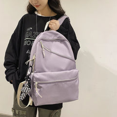 Waterproof Nylon Backpack Large Capacity College School Bag