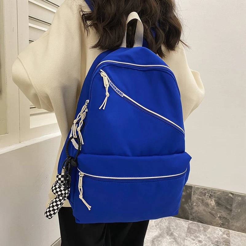 Waterproof Nylon Backpack Large Capacity College School Bag