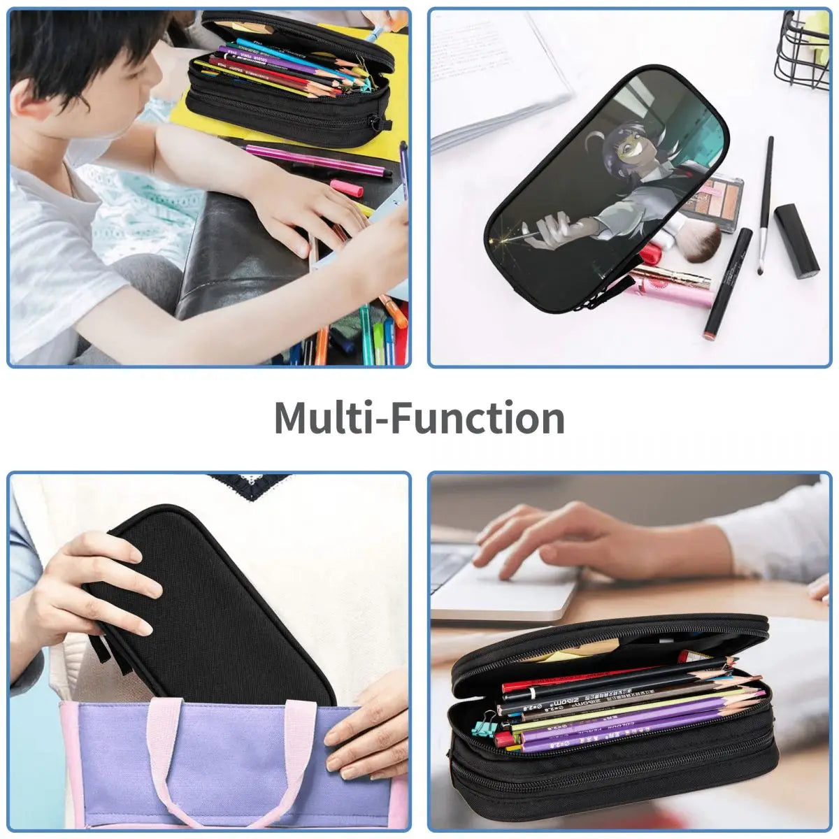 Jack Jeanne Pen Box Student School Anime Zipper Pen Bag Child Stationery Bag