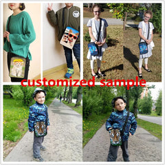 3D Cat Pattern Book Bag for Kids Boys Girls Travel Crossbody Bag