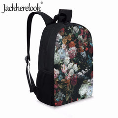 3D Flowers Printing Schoolbag for Children