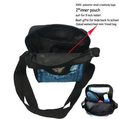 Horse Printed Kids Messenger Bag School Lunch Shoulder Travel Crossbody Shopping