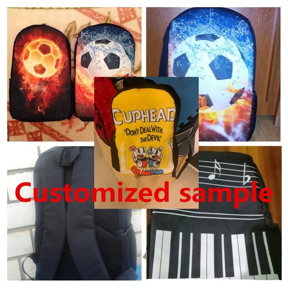 3D Horse Printing School Bag for Teens Large Capacity Backpack
