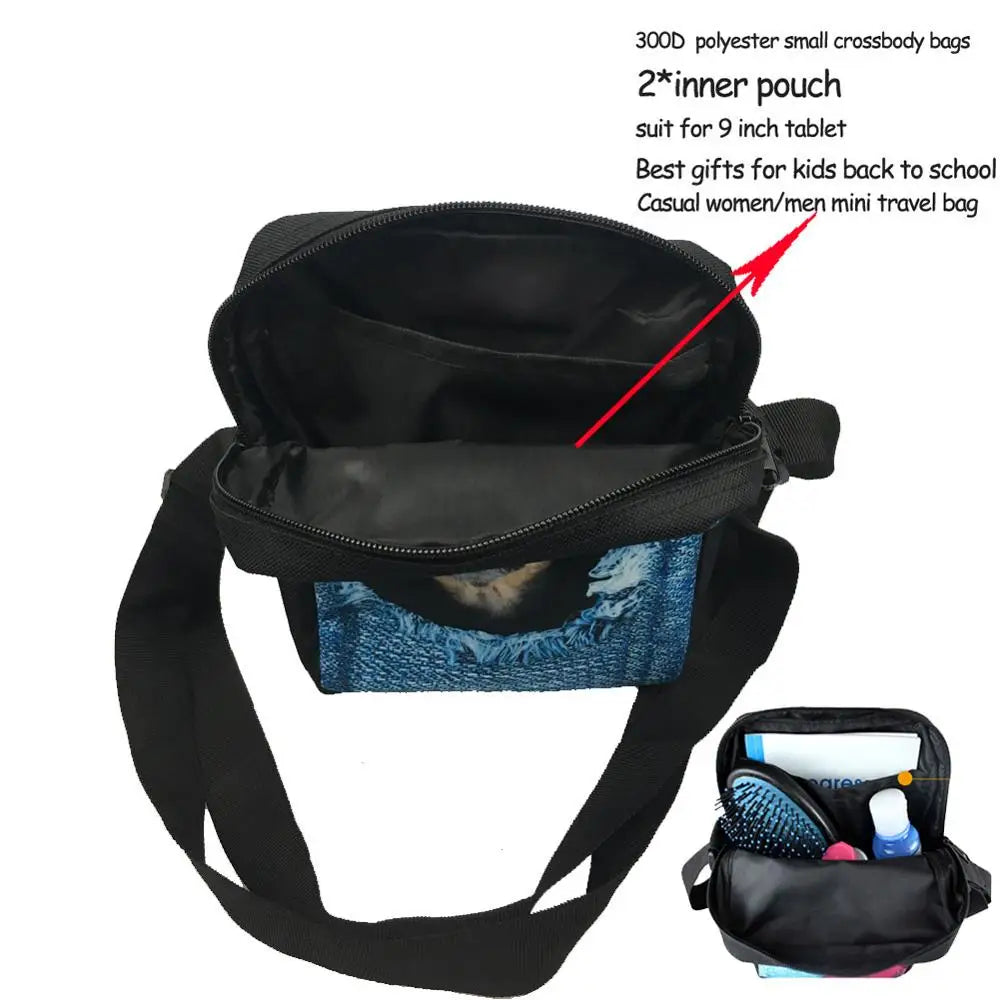 Kids Horse Print Lunch Bag Messenger Bag