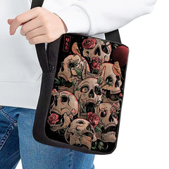 Gothic Skull Pattern Kids Girls Travel Bags Boys Crossbody Bag