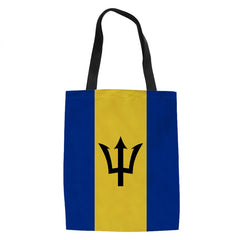 Jamaica Flag Ladies Folding Shopping Bag Tote Bag Canvas Shoulder Bag
