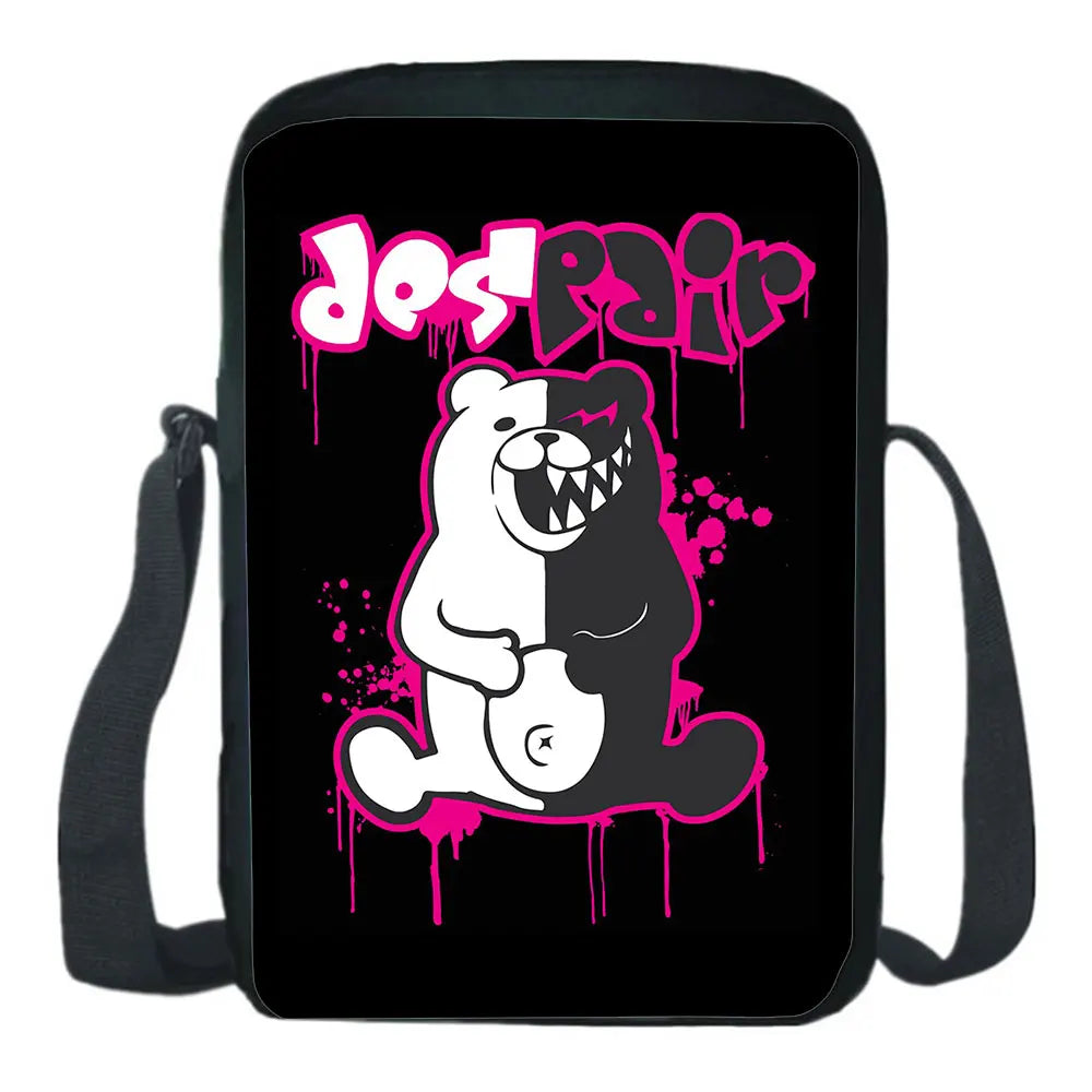 Japan Anime Danganronpa Shoulder Bag Monokuma Men Messenger Bags Women Crossbody