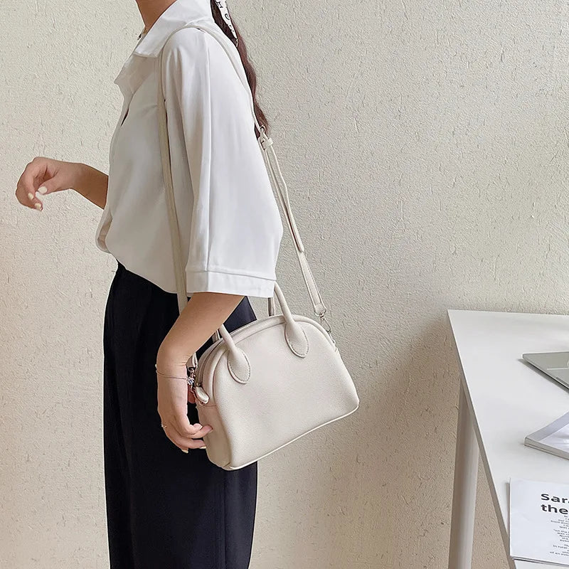 Japanese Square PU Leather Women's Shoulder Messenger Bag