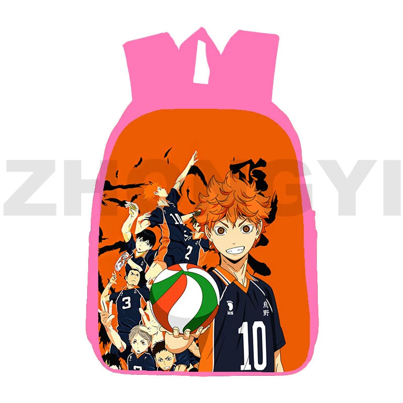 Japanese 12 Inch Pink 3D Anime Haikyuu Bag Nekoma Backpack