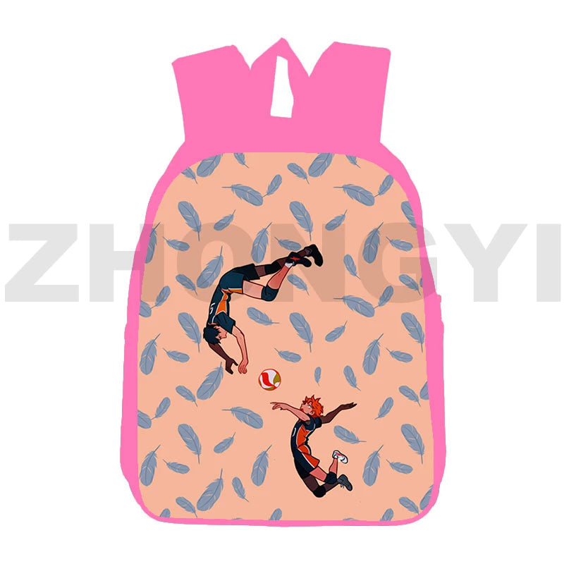 Japanese 12 Inch Pink 3D Anime Haikyuu Bag Nekoma Backpack