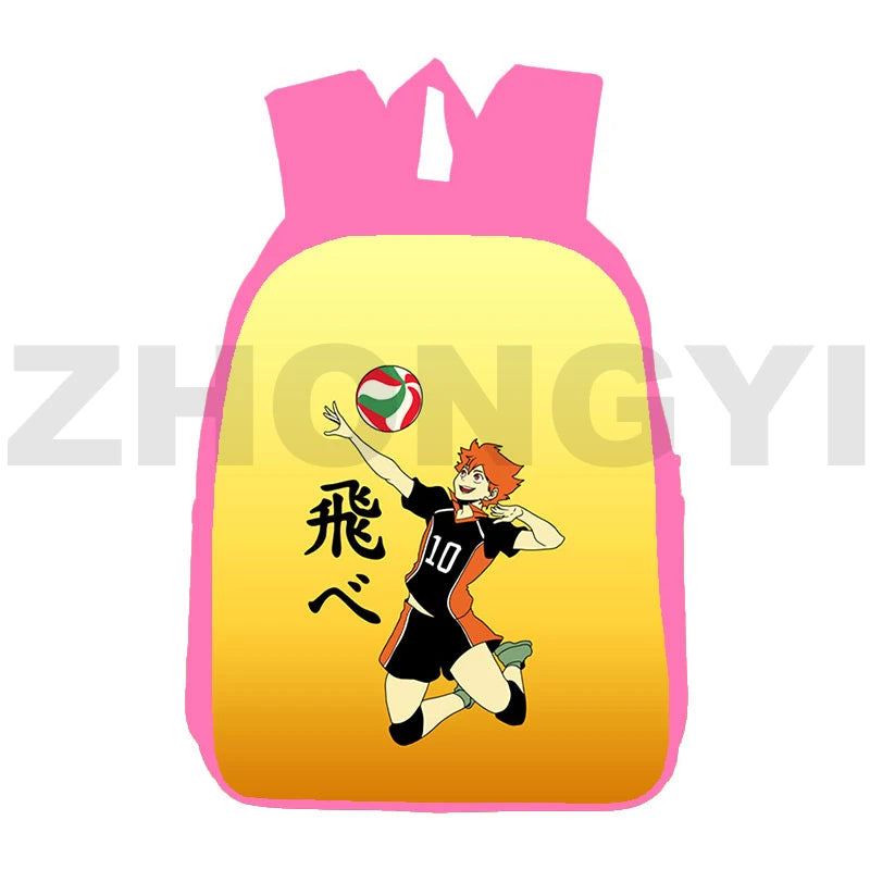 Japanese 12 Inch Pink 3D Anime Haikyuu Bag Nekoma Backpack