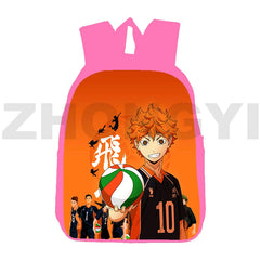 Japanese 12 Inch Pink 3D Anime Haikyuu Bag Nekoma Backpack