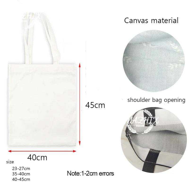 Japanese Anime Manga Reusable Shopping Bag Horror Comics Canvas Tote Bag