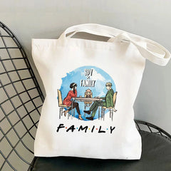 Anime SPYFAMILY Tote Bag Harajuku Spy x Family Canvas Anya Smug Shoulder Bag