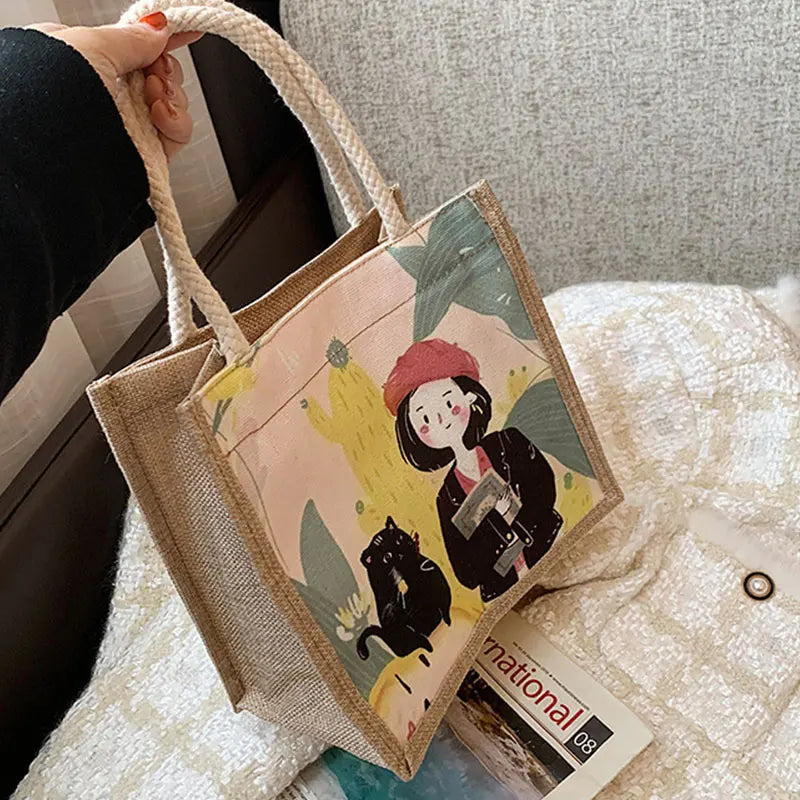 Japanese Canvas Women's Handbag Style Tote Bag Crossbody Small Bag For Women