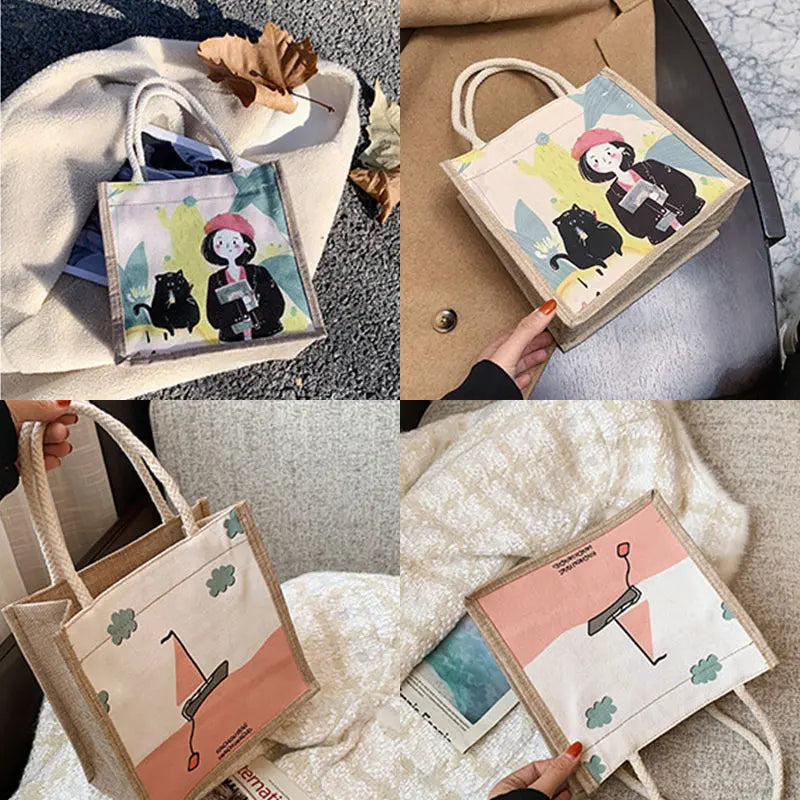 Japanese Canvas Women's Handbag Style Tote Bag Crossbody Small Bag For Women