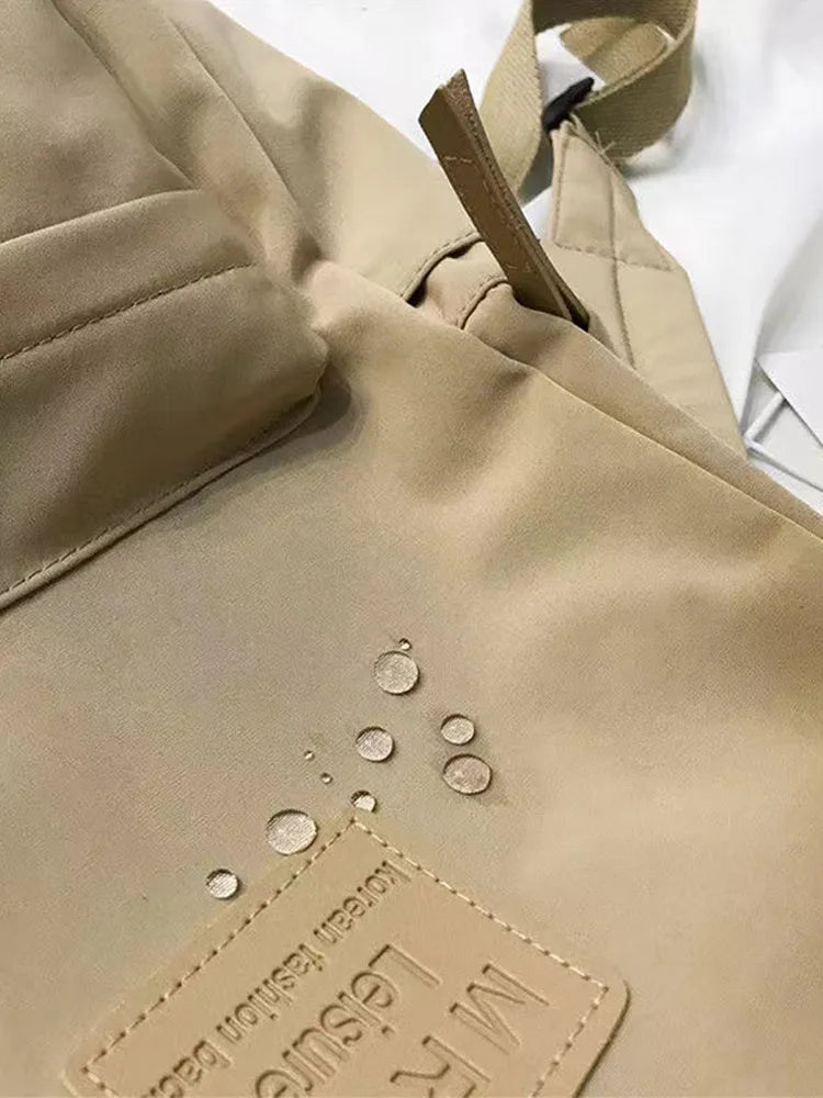 Japanese Waterproof Backpack Women Solid Large-Capacity