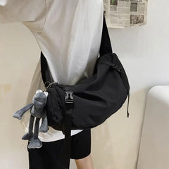 Japanese Functional Nylon Sling Bag Large Capacity Shoulder Handbag