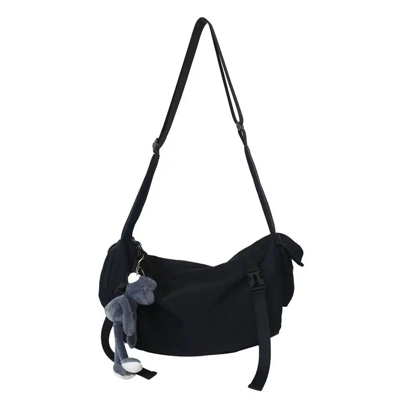 Japanese Functional Nylon Sling Bag Large Capacity Shoulder Handbag