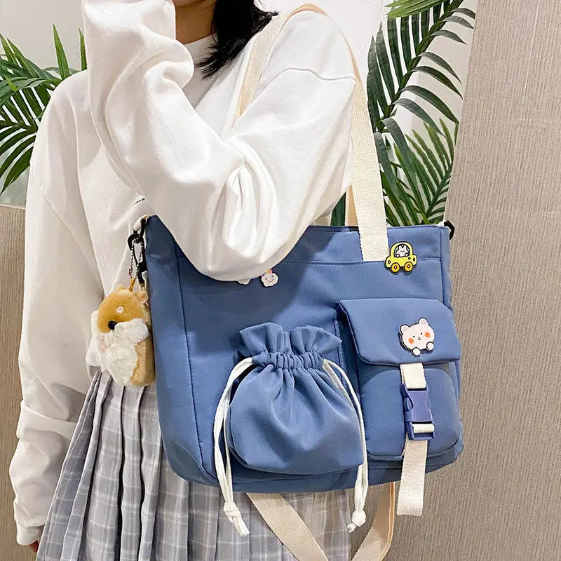 Japanese Harajuku Girls Crossbody Bag Large Capacity Handbag Shoulder Tote