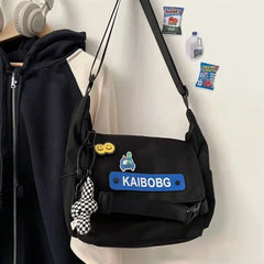 Japanese Harajuku Large Messenger Bag Retro Crossbody Shoulder Bag