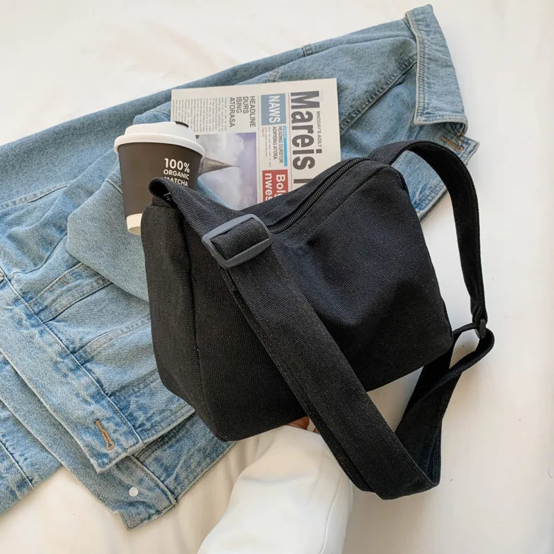 Japanese Large-capacity Canvas Shoulder Bag for Women