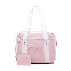 Japanese Preppy Style Pink School Bags for Women Girls
