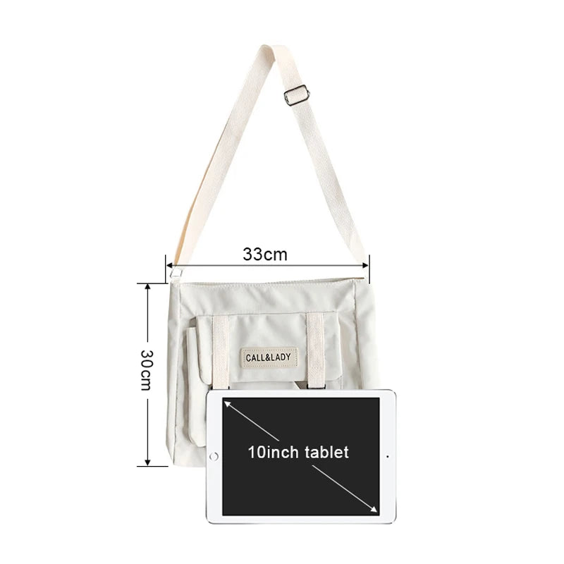 Japanese Messenger Bag Student Nylon Waterproof Crossbody Bag Satchel