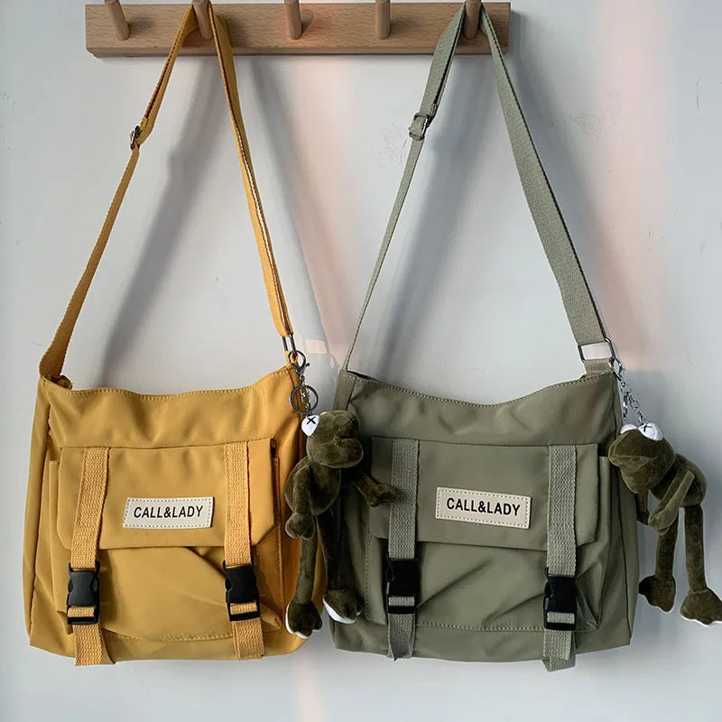 Japanese Messenger Bag Student Nylon Waterproof Canvas Crossbody Bags for Women