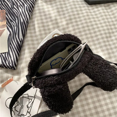 Japanese Style Plush Shoulder Bag for Women