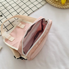 Japanese Style Small Packs Women Transparent Pocket Summer Nylon Crossbody Bags
