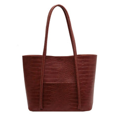 Large PU Leather Shoulder Bag for Women Winter Female Handbags