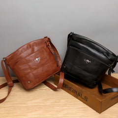 Soft Leather Shoulder Bag Women Large Capacity Crossbody Bags