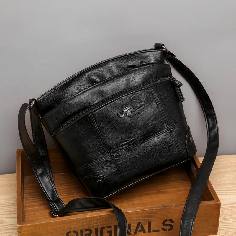 Soft Leather Shoulder Bag Women Large Capacity Crossbody Bags