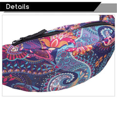 Women Fanny Pack 3D Printing Waist Bag for Traveling