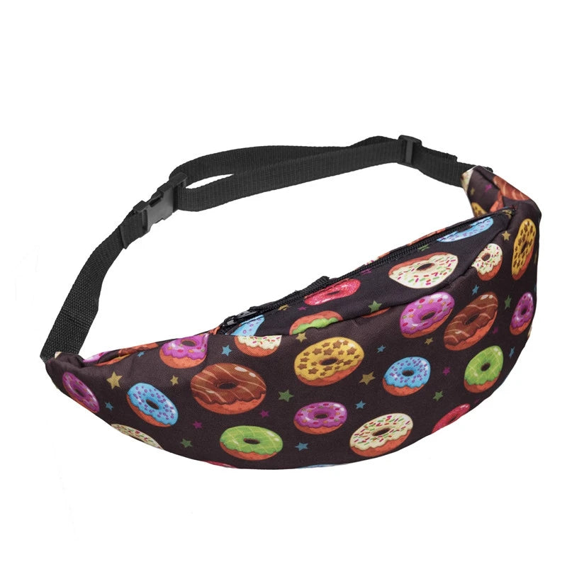 Women Fanny Pack 3D Printing Waist Bag for Traveling