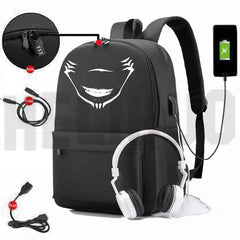 Jujutsu Kaisen High Backpack Yuji Itadori USB Charging Bag SchoolBags