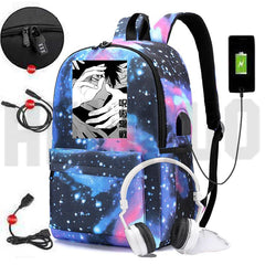 Jujutsu Kaisen High Backpack Yuji Itadori USB Charging Bag SchoolBags
