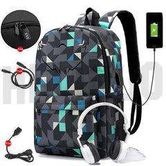 Jujutsu Kaisen High Backpack Yuji Itadori USB Charging Bag SchoolBags