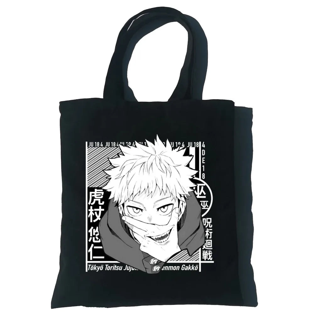 Jujutsu Kaisen Anime Canvas Bag Harajuku Women Shoulder Bag