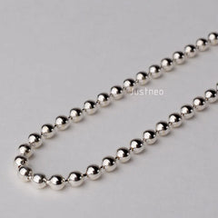 Solid 925 Sterling Silver Ball Chain Necklace 16-36inch