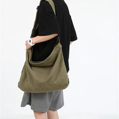 Women's Large Canvas Shoulder Bag Crossbody School Travel Purse