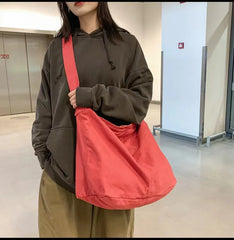 Women's Large Canvas Shoulder Bag Crossbody School Travel Purse