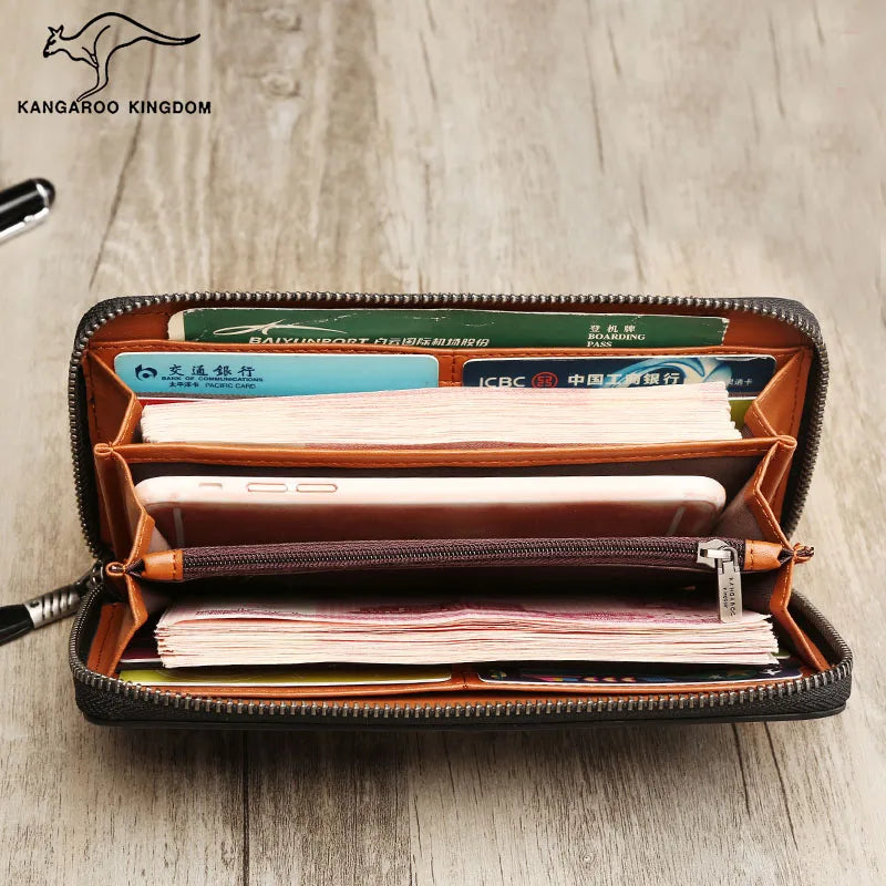 Men Wallets Long Clutch Purse Phone Wallet